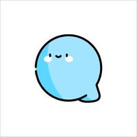 A blue ball with a smiley face on it vector