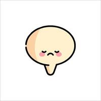 A cartoon character with a sad face vector