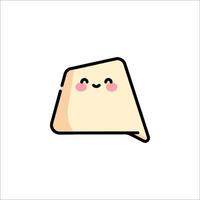 A cute little piece of cheese with a smile on it vector