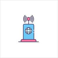 A wireless router with a globe icon vector