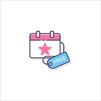 Free calendar icon illustration vector