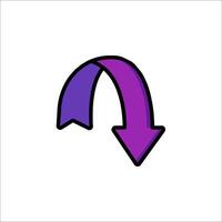 A purple arrow pointing to the left vector