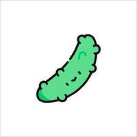 A pickle is shown in a cartoon style vector