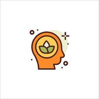 A person's head with a plant in it vector