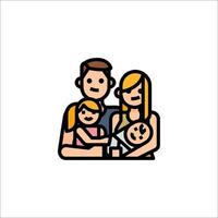 A family icon with a baby and a mother vector