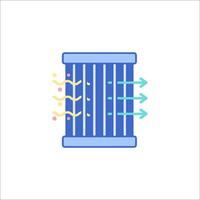 A water heater with a blue filter on it vector
