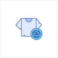 A t - shirt with a recycling symbol on it vector