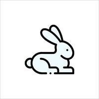 A rabbit icon on a white background vector