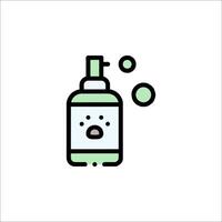 A bottle of soap with bubbles on it vector