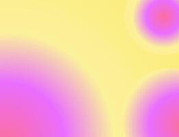A pink and yellow background with circles vector