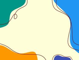 A colorful abstract background with a line of blue, orange and green vector