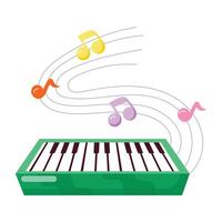 A flat style sticker of key instrument vector