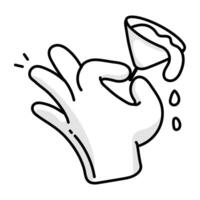 Hand drawn icon of donut baking vector