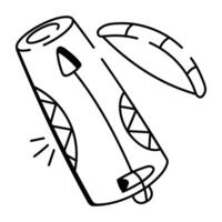 Apache fiddle icon in doodle style vector