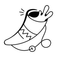 A sketchy icon of ancient horn vector