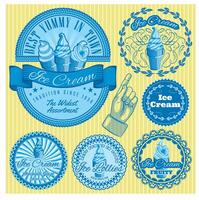 set patterns with different kinds of ice cream vector