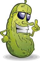 An awesome pickle with some serious attitude vector