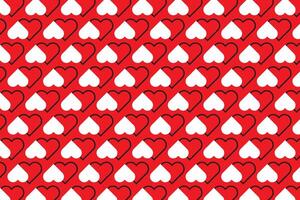 simple abstract black white color creative love heart line pattern hearts on a red background vector