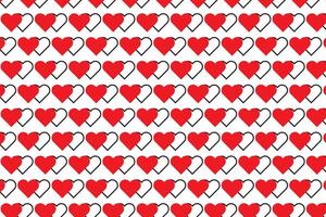 simple abstract red black color creative love heart pattern a pattern of hearts with a white background vector