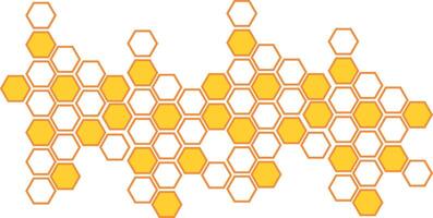 simple abstract dark light orange color honeycomb polygon pattern a wall of hexagons with a yellow and orange background vector