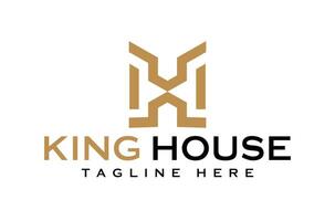 Royal King Lion House Logo Design Icon Symbol Illustrations. Multifunctional Logo that can be used in many real estate house home related business companies and construction. its modern and unique. vector