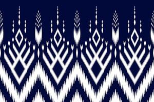 ikat ethnic pattern. ikat geometric ethnic pattern design on blue background. vector