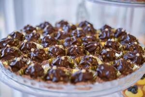 Elegant Sweets Display at Wedding Reception photo
