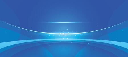 Modern wave blue background. Geometric shape compotition with light effect. Tech, modern, premium, elegant, future. vector