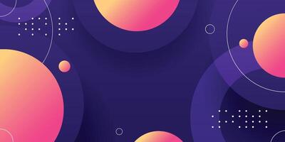Geometric circle in dark background. Minimal space scene concept vector