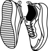 the outline icon of running shoes vector