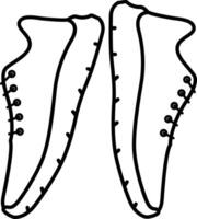 The Outline Icon of Hanging Sneakers vector