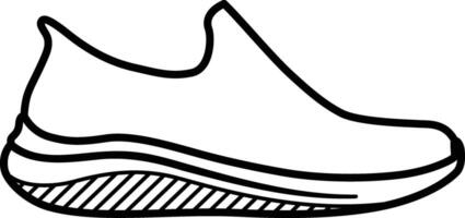 The Outline Icon of Slip On Sneaker vector