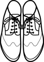 the outline icon of flat boots vector