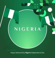 This stylish National Day banner design, with a gradient green backdrop and geometric flair, is perfect for your digital event promotions, greeting cards, and posters vector
