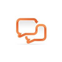 Bubble Chat logo design template vector