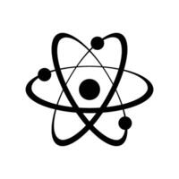 Particle of an atom. Atom structure science sign vector