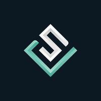 Initials VS or SV letters logo design vector