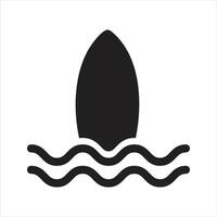 Surfer icon, surfboard icon vector