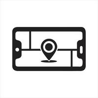 Car SAT NAV, GPS navigation icon vector