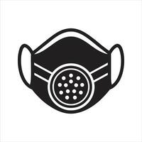 Face mask icon. FFP3 particle filtering face mask icon vector