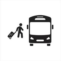 Tourist icon. Travel. Travelling by bus icon vector