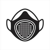 Dust mask icon. Face mask. FFP3 particle filtering face mask icon vector