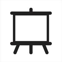 Easel with canvas icon vector