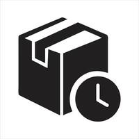 Delivery time icon. Percel derivery icon vector