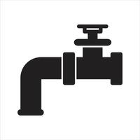Gas pipeline icon. Pipeline valve icon vector