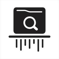 Browser cleaner icon. Delete search history icon vector