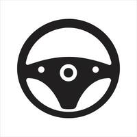 Steering wheel icon. Test drive icon vector