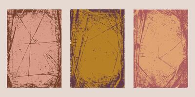 Colorful Abstract Torn Overly Texture for Posters with a Grunge Rough Effect. Nostalgic, dirty, and torn backdrops with old scratched textures, perfect for posters, prints, flyers, and wallpapers. vector