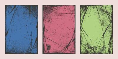 Scratched, Dirty Overly Textures with Nostalgic Distress and a Rough Grunge Effect. Ideal backdrops for posters, flyers, prints, and wallpapers. vector