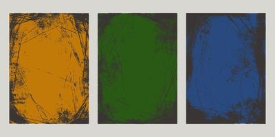 Grunge Frames for Posters. Abstract overly dirty texture. Nostalgic and torn backdrops. Old scratched designs ideal for posters retro flyers. vector